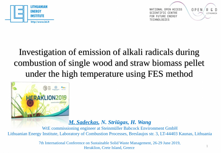 investigation of emission of alkali radicals during