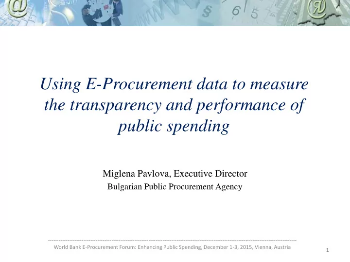 using e procurement data to measure the transparency and