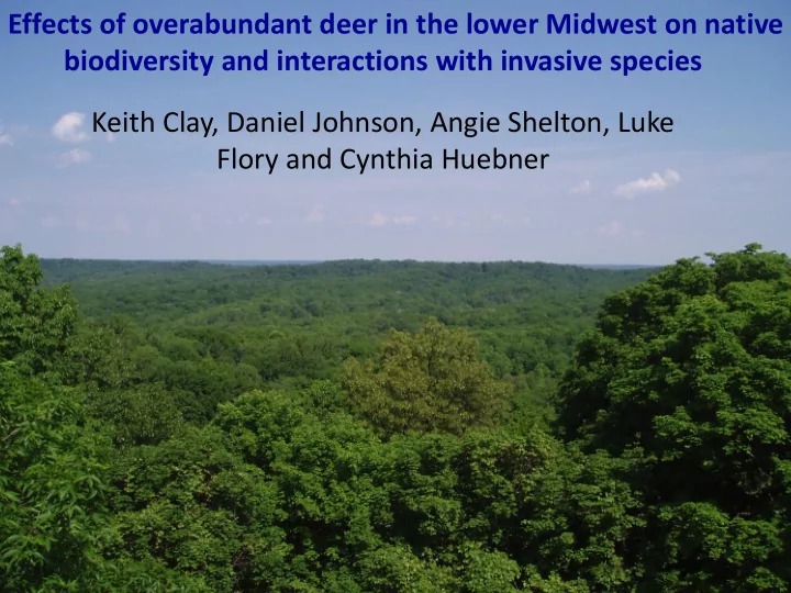 flory and cynthia huebner causes of high deer populations