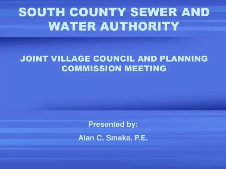 south county sewer and