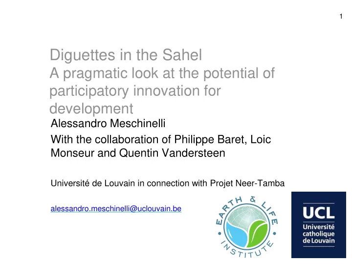 diguettes in the sahel