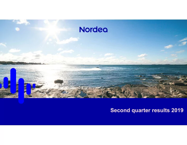 second quarter results 2019 disclaimer