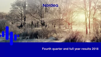 Fourth quarter and full year results 2018  Disclaimer This presentation contains forward-looking