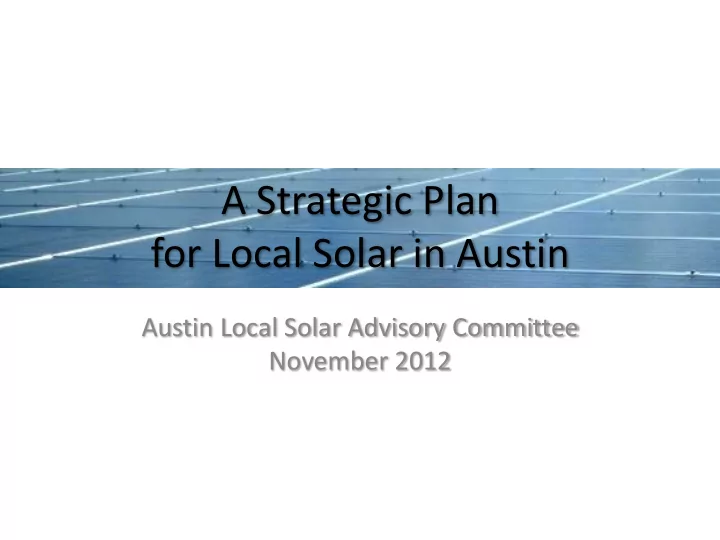for local solar in austin