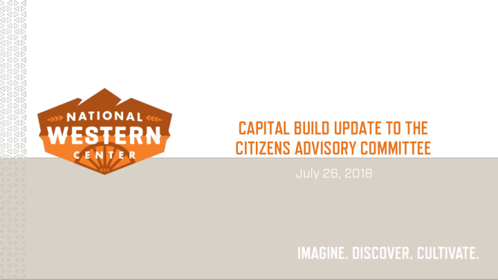 capital build update to the citizens advisory committee