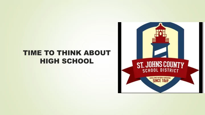 time to think about high school what is an academy