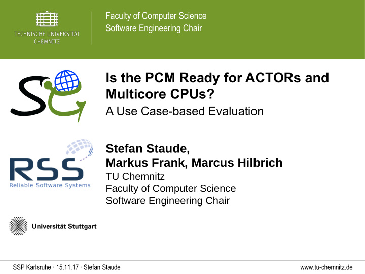 is the pcm ready for actors and multicore cpus a use case