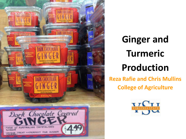 ginger and turmeric production