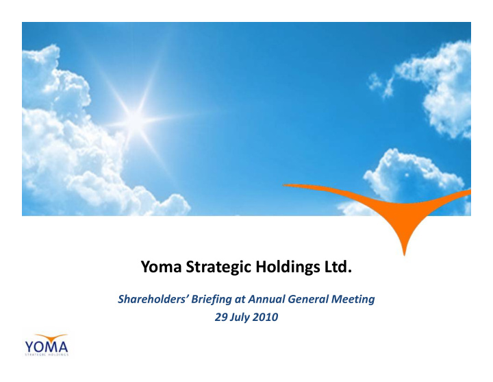 yoma strategic holdings ltd