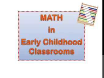 Florida Early Learning and Developmental Standards (FELDS)  Math Skills  Number  Operations