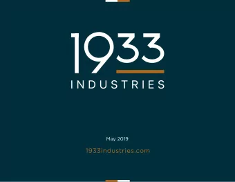 May 2019  DISCLAIMER STATEMENTS  This presentation relates to an entity that is directly involved