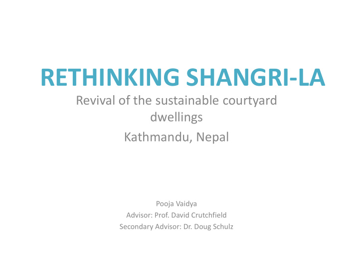 rethinking shangri la