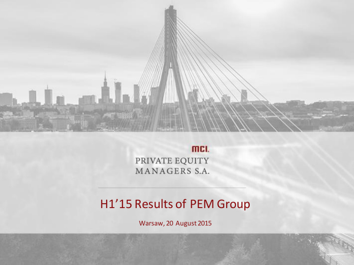 h1 15 results of pem group