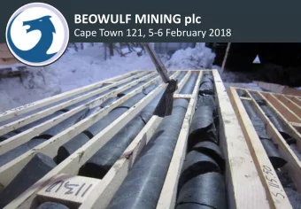 BEOWULF MINING plc  Cape Town 121, 5-6 February 2018  0  Disclaimer The presentation has been