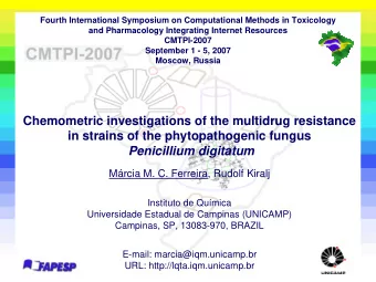 Chemometric investigations of the multidrug resistance  in strains of the phytopathogenic fungus
