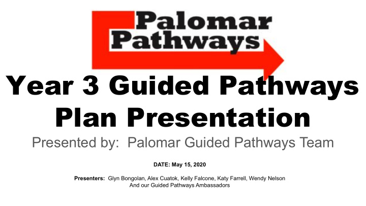 year 3 guided pathways plan presentation