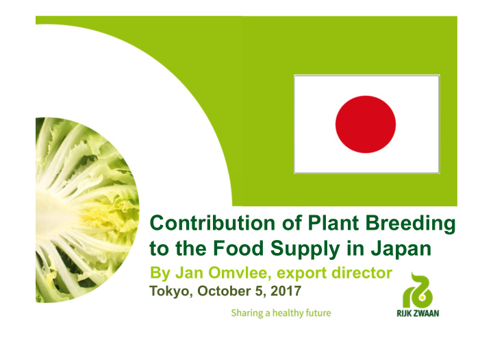 contribution of plant breeding to the food supply in japan