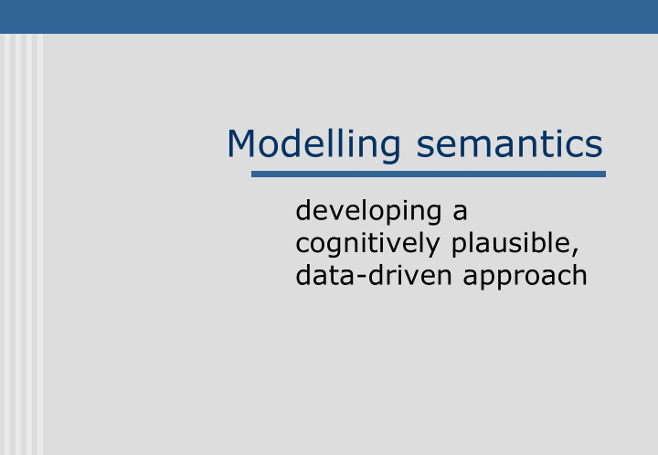 modelling semantics