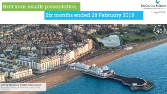 1  Overview and current trading  Clive Fenton  Review of operations  John Tonkiss  Financial