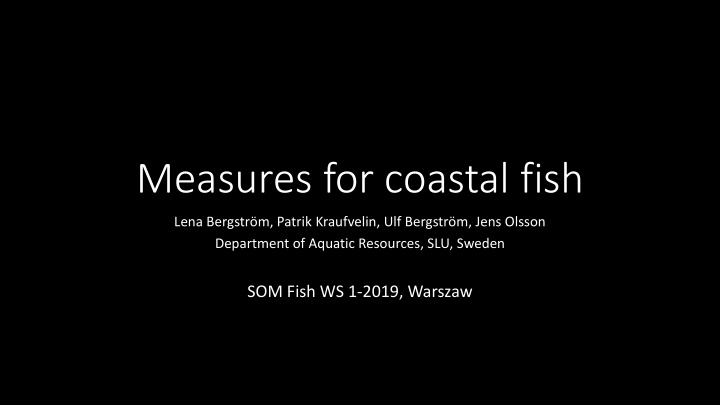 measures for coastal fish