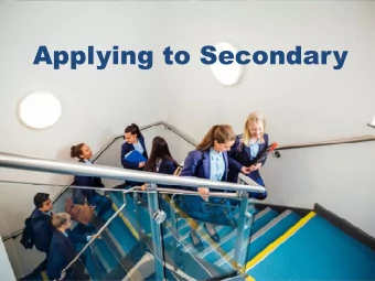 Applying to Secondary  Resources  Schools  School Visits  Applications  Resources  Southwark