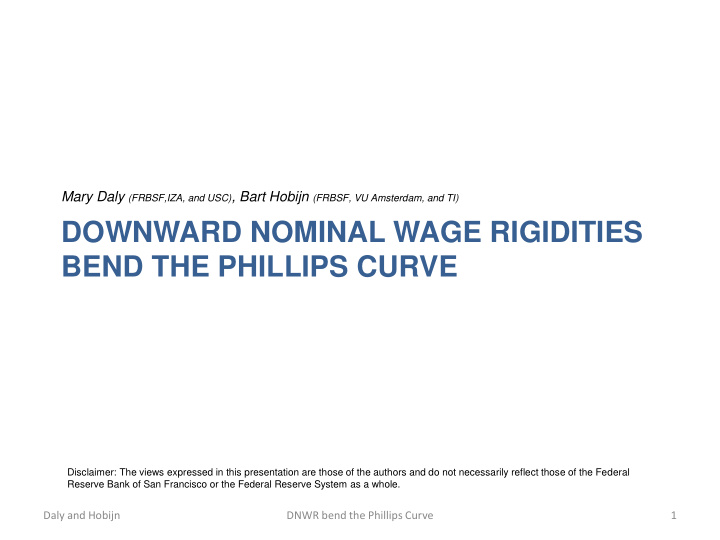 downward nominal wage rigidities bend the phillips curve