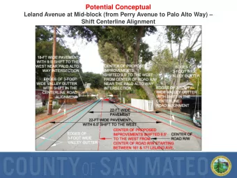 Potential Conceptual  Leland Avenue at Mid-block (from Perry Avenue to Palo Alto Way)   Shift