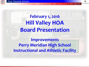 Board Presentation  Improvements  Perry Meridian High School  Instructional and Athletic Facility