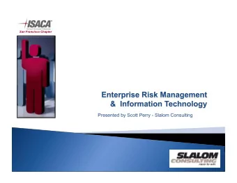 Presented by Scott Perry - Slalom Consulting  Introductions  Session Objectives  Overview