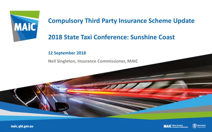 compulsory third party insurance scheme update