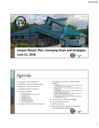 Agenda 7. Key insights learned to date  What is the data 1. Our purpose  Today and beyond