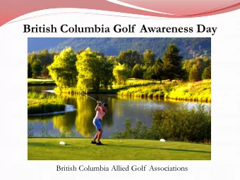 British Columbia Golf  Awareness Day  British Columbia Allied Golf Associations  British Columbia