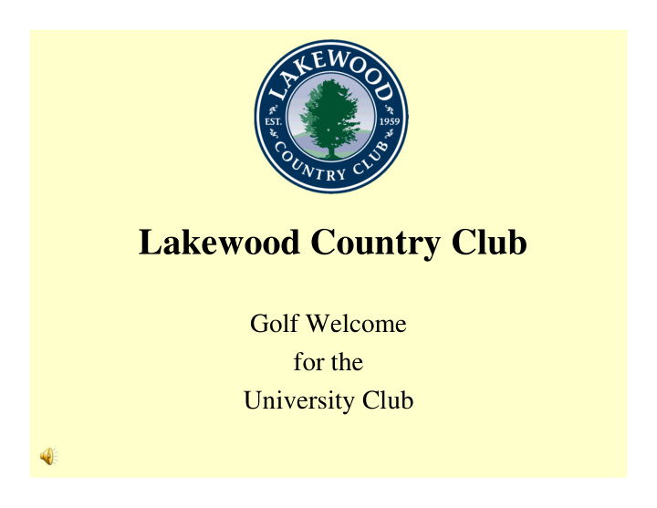 lakewood country club