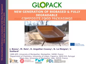 NEW GENERATION OF BIOBASED &amp; FULL  Y  Crete Island, Greece, 2629 June 2019  DEGRADABLE