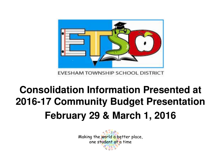 consolidation information presented at 2016 17 community