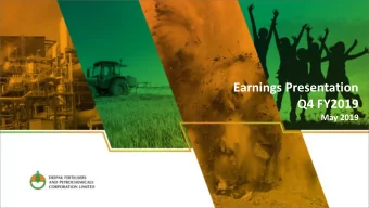 Earnings Presentation  Q4 FY2019  May 2019  Deepak Fertilisers And Petrochemicals: An Overview