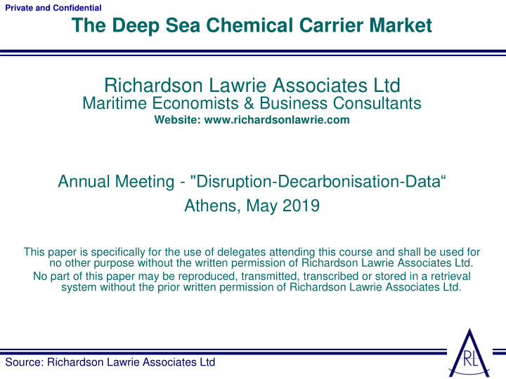 the deep sea chemical carrier market richardson lawrie