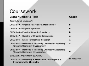 Coursework  Coursework  Class Number &amp; Title  Grade  Class Number &amp; Title  Grade  Texas A