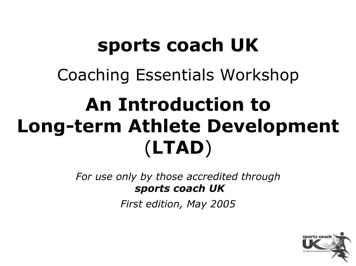 sports coach uk