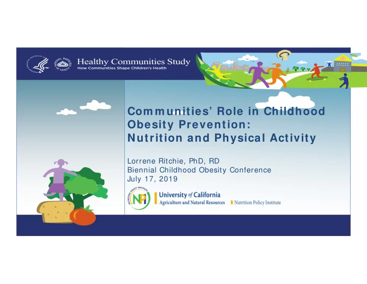 com m unities role in childhood obesity prevention