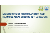 monitoring of phytoplankton and harmful algal blooms in