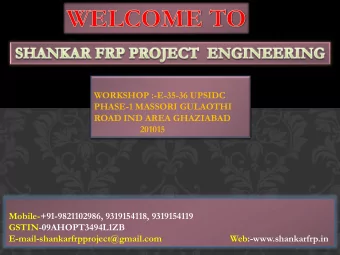 WORKSHOP :-E-35-36 UPSIDC  PHASE-1 MASSORI GULAOTHI  ROAD IND AREA GHAZIABAD  201015
