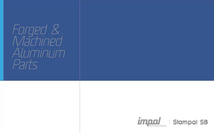 forged machined aluminum parts basic information