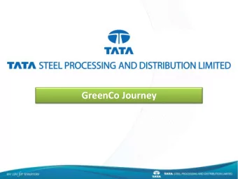GreenCo Journey  Service Centers addresses the service gap  Producers of Steel  Value Addition Need
