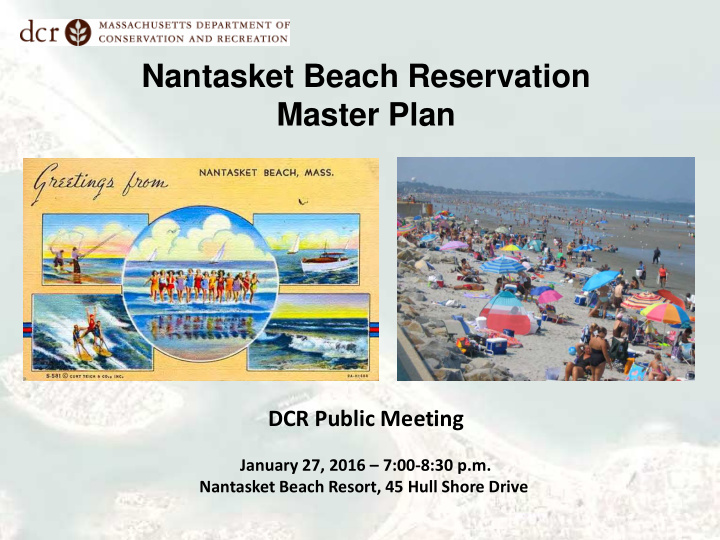 nantasket beach reservation master plan dcr public