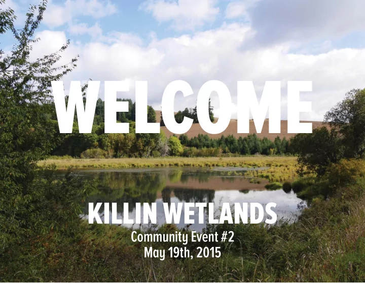 welcome