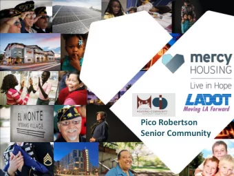 Pico Robertson  Senior Community  PROPOSAL HISTORY/CITY RFP  Joint Request for Proposals (RFP)