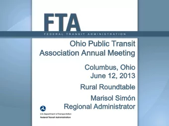 Ohio  o Pu  Public  ic Transit  nsit  As  Assoc  socia  iation  tion An  Annual  al Meeting  ting