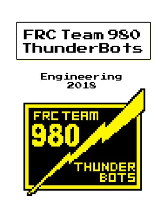 FRC Team 980  ThunderBots  Engineering  2018  Contents  Organizing Tools  3  Organizational