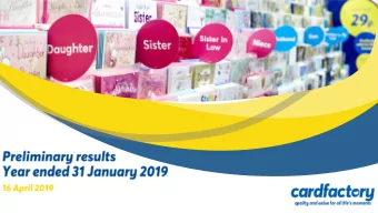 Forward-looking statements  This presentation contains certain forward-looking statements with